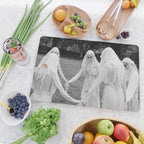 Salem witches, seance gathering of the witch black and white photograph Cutting Board Gallery Image 2