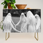 Salem witches, seance gathering of the witch black and white photograph Credenza Gallery Image 1
