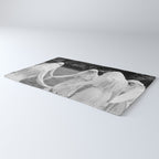 Salem witches, seance gathering of the witch black and white photograph Rug Gallery Image 3