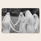 Salem witches, seance gathering of the witch black and white photograph Cutting Board Gallery Image 1