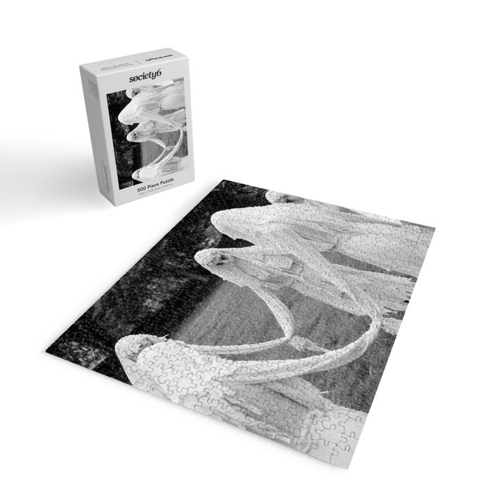 Salem witches, seance gathering of the witch black and white photograph Jigsaw Puzzle Gallery Image 2