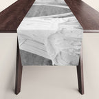 Salem witches, seance gathering of the witch black and white photograph Table Runner Gallery Image 1