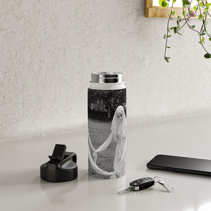Salem witches, seance gathering of the witch black and white photograph Water Bottle Gallery Image 4