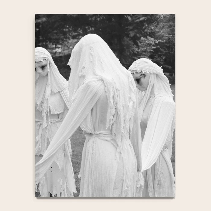 Salem witches, seance gathering of the witch black and white photograph Notebook Gallery Image 4
