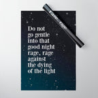 Do not  go gentle  into that  good night rage, rage against the dying of the light Wrapping Paper Gallery Image 1