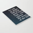 Do not  go gentle  into that  good night rage, rage against the dying of the light Notebook Gallery Image 3