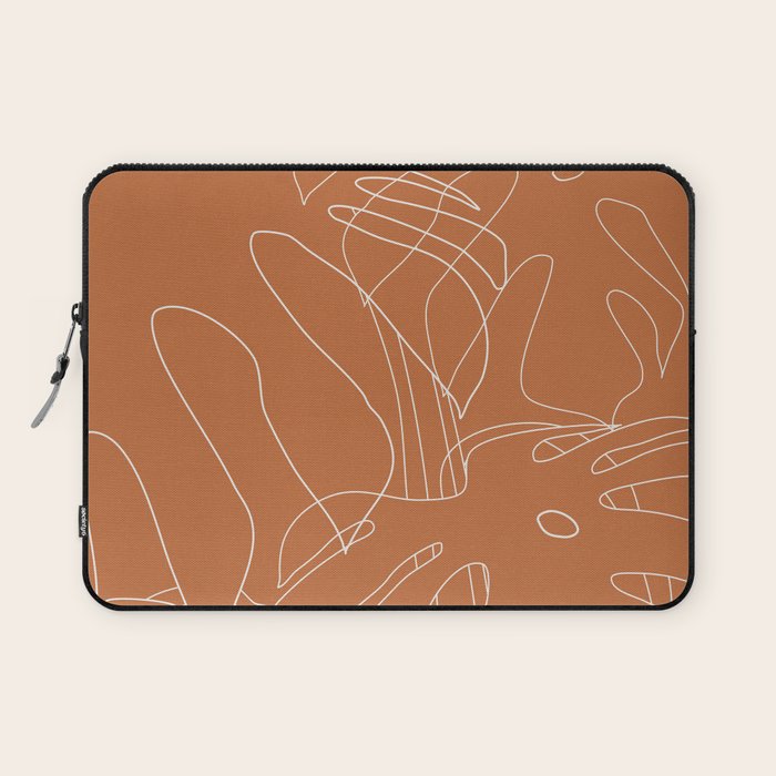 Monstera No2 Burnt Orange Laptop Sleeve Gallery Image 1