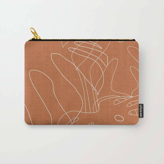 Monstera No2 Burnt Orange Carry All Pouch Gallery Image 1