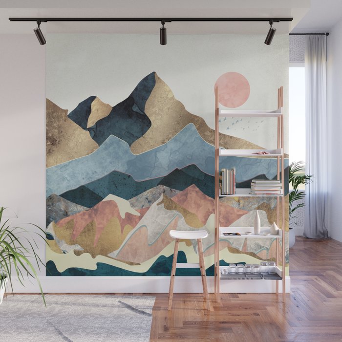 Golden Peaks Wall Mural Gallery Image 1