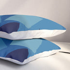 Peckham Blue Abstract Map Pillow Sham Gallery Image 3