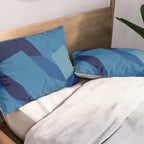 Peckham Blue Abstract Map Pillow Sham Gallery Image 2