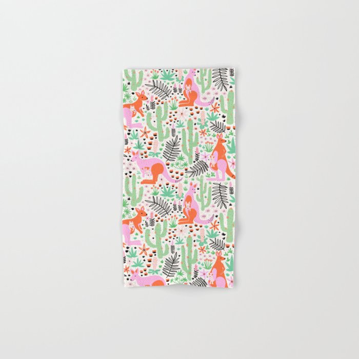 Kangaroo Cute Australian Animal Pattern Bath Towel Gallery Image 1