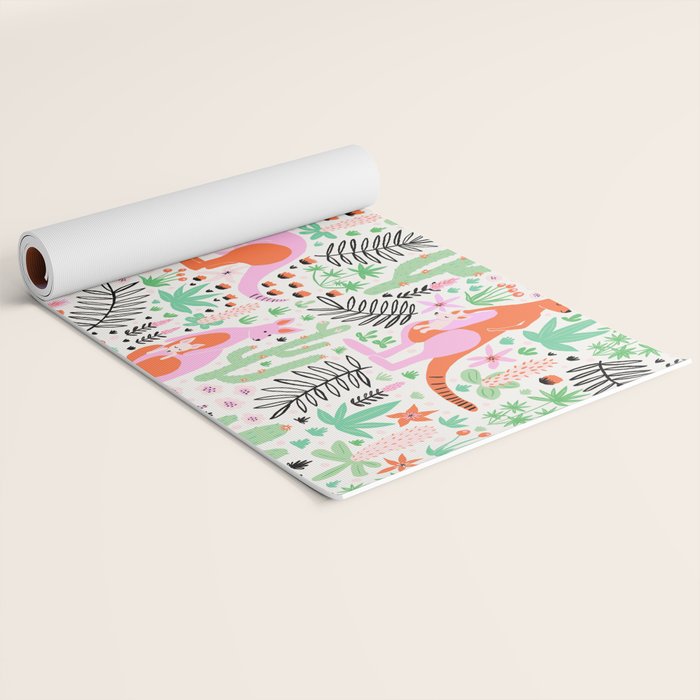 Kangaroo Cute Australian Animal Pattern Yoga Mat Gallery Image 2