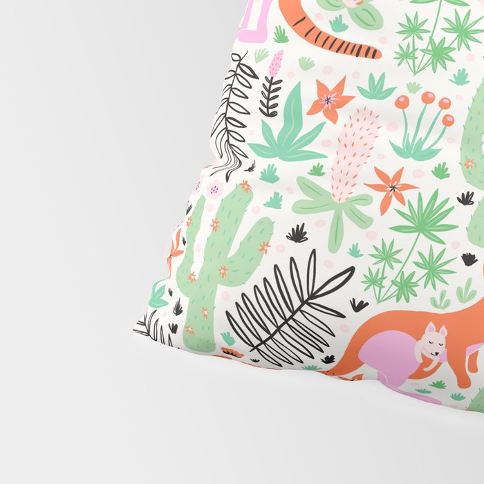 Kangaroo Cute Australian Animal Pattern Pillow Sham Gallery Image 4