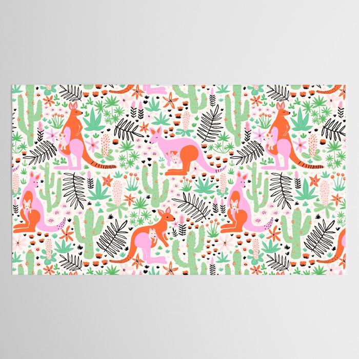 Kangaroo Cute Australian Animal Pattern Tablecloth Gallery Image 2