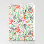 Kangaroo Cute Australian Animal Pattern Stationery Card Gallery Image 2