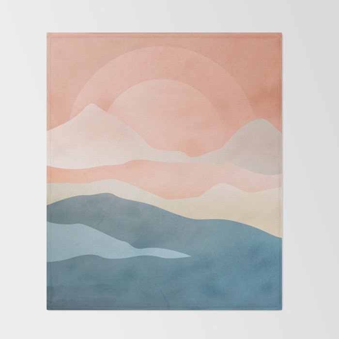 Mountain Ridge 01 Throw Blanket Gallery Image 2