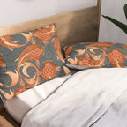 paisley fish gray Pillow Sham Gallery Image 2