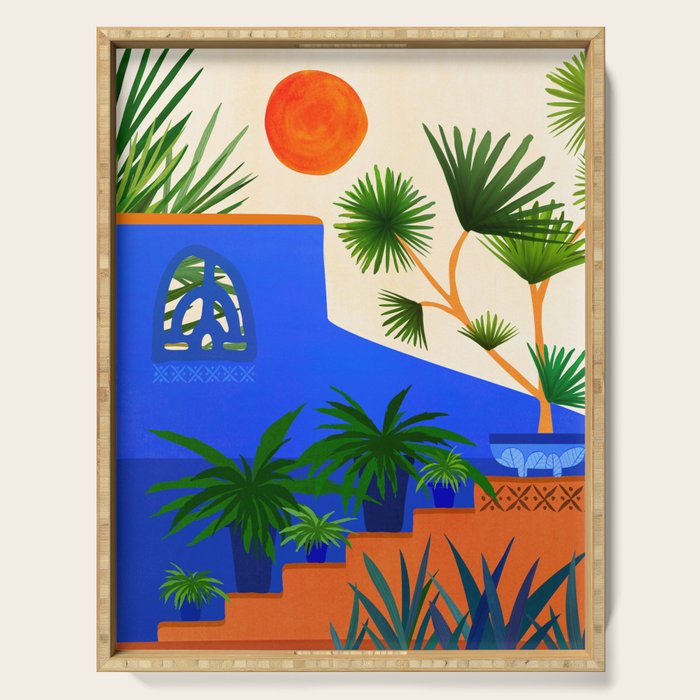Southwest Desert Garden Landscape Serving Tray Gallery Image 1