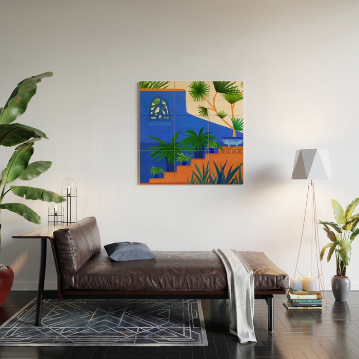 Southwest Desert Garden Landscape Wood Wall Art Gallery Image 2