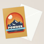Powder To The People - Ski Badge Stationery Card Gallery Image 2