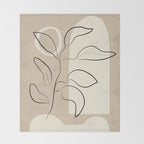 Abstract Minimal Plant 8 Throw Blanket Gallery Image 2