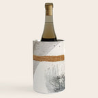 Armor [7]: a bold minimal abstract mixed media piece in gold, black and white Wine Chiller Gallery Image 1