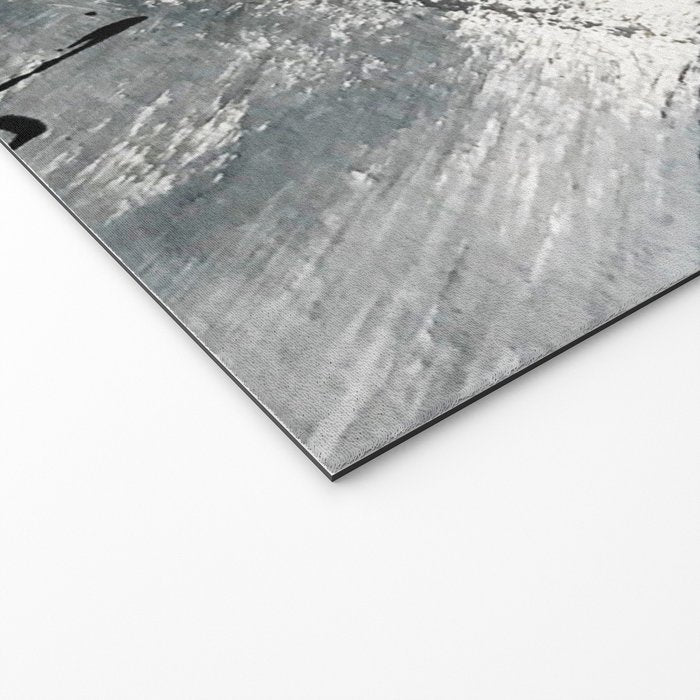 Armor [7]: a bold minimal abstract mixed media piece in gold, black and white Welcome Mat Gallery Image 2