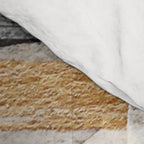 Armor [7]: a bold minimal abstract mixed media piece in gold, black and white Comforter Gallery Image 4