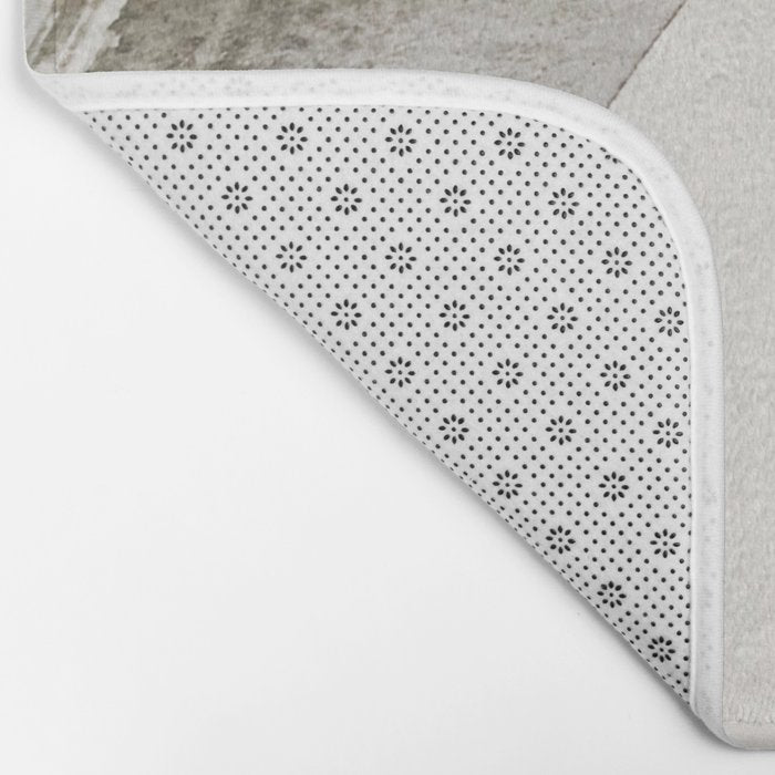 Armor [7]: a bold minimal abstract mixed media piece in gold, black and white Bath Mat Gallery Image 2