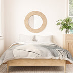 Armor [7]: a bold minimal abstract mixed media piece in gold, black and white Duvet Cover Gallery Image 3