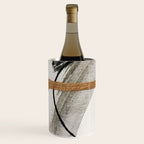 Armor [7]: a bold minimal abstract mixed media piece in gold, black and white Wine Chiller Gallery Image 2