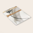 Armor [7]: a bold minimal abstract mixed media piece in gold, black and white Notebook Gallery Image 3