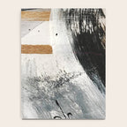 Armor [7]: a bold minimal abstract mixed media piece in gold, black and white Notebook Gallery Image 4