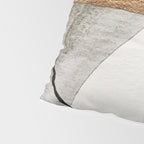 Armor [7]: a bold minimal abstract mixed media piece in gold, black and white Pillow Sham Gallery Image 4