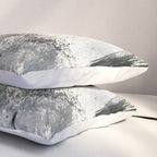 Armor [7]: a bold minimal abstract mixed media piece in gold, black and white Pillow Sham Gallery Image 3