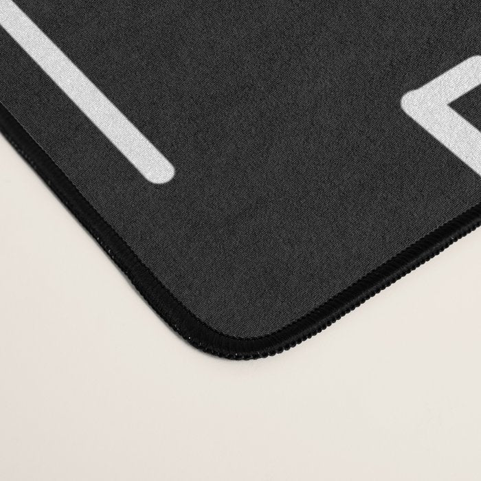 Mid-Century Modern Kinetikos Pattern in Black and White Desk Mat Gallery Image 4