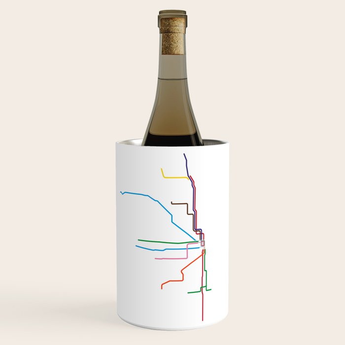 Chicago Transit Map Wine Chiller Gallery Image 1