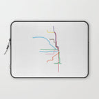 Chicago Transit Map Laptop Sleeve Gallery Image 1