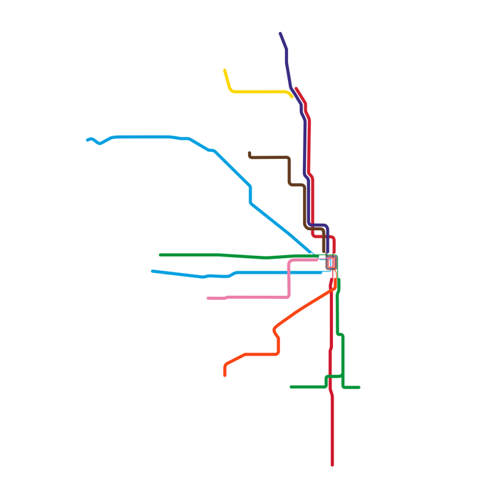 Chicago Transit Map Coffee Mug Gallery Image 2