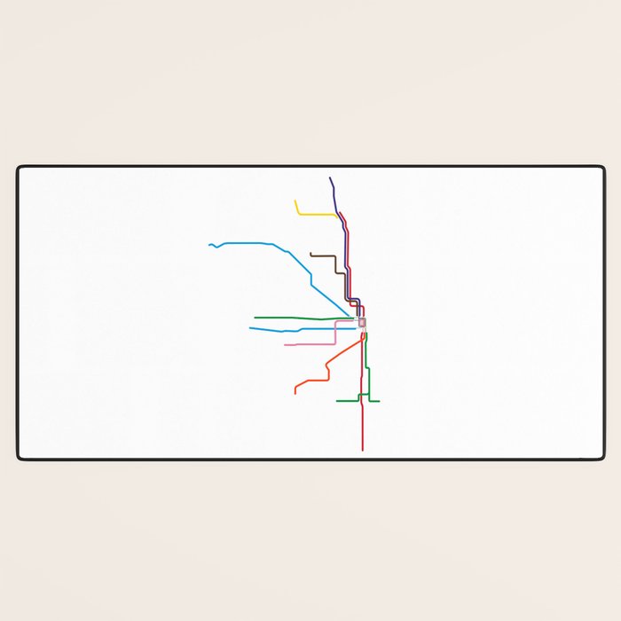 Chicago Transit Map Desk Mat Gallery Image 3