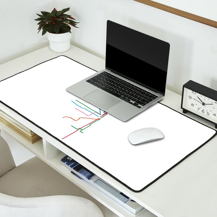 Chicago Transit Map Desk Mat Gallery Image 2