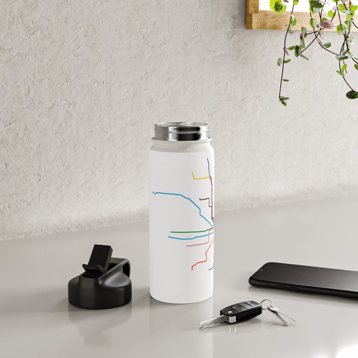 Chicago Transit Map Water Bottle Gallery Image 4