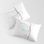 Chicago Transit Map Pillow Sham Gallery Image 3