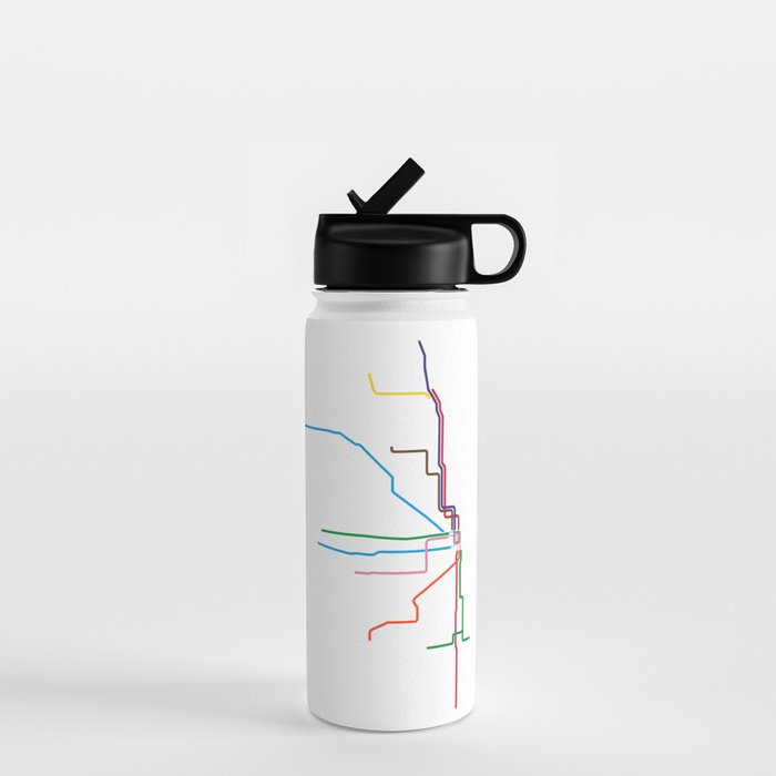 Chicago Transit Map Water Bottle Gallery Image 1