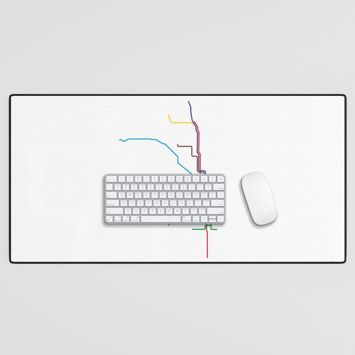 Chicago Transit Map Desk Mat Gallery Image 1
