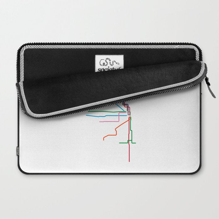 Chicago Transit Map Laptop Sleeve Gallery Image 2