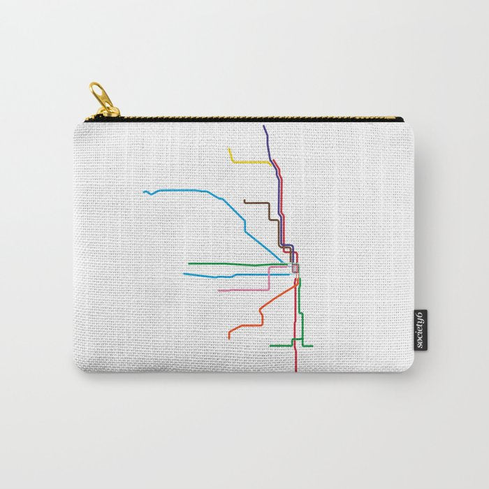 Chicago Transit Map Carry All Pouch Gallery Image 1