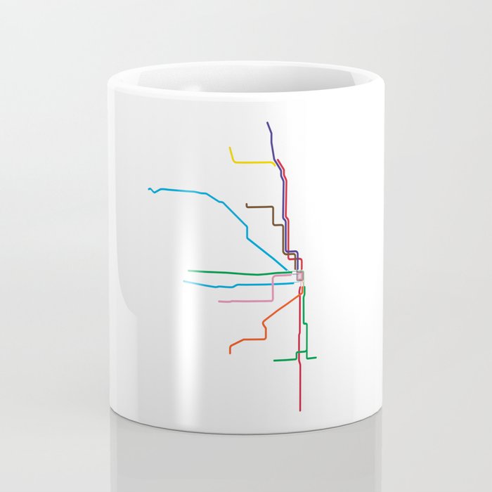 Chicago Transit Map Coffee Mug Gallery Image 4