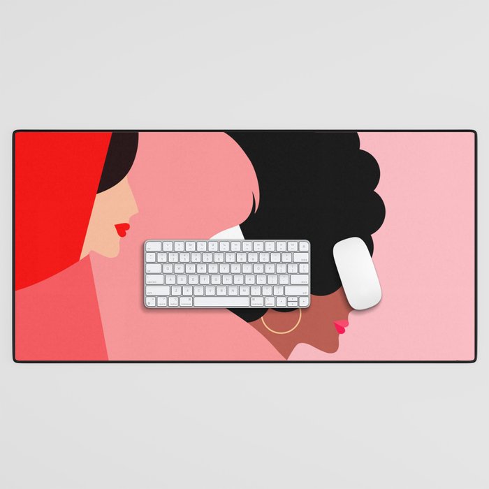 Girl Power we persist  #girlpower Desk Mat Gallery Image 1